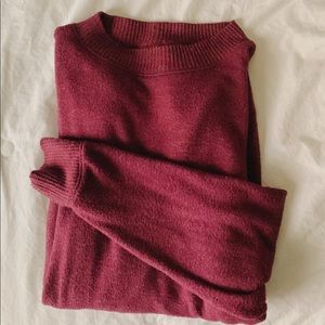 Maroon Mockneck Sweater